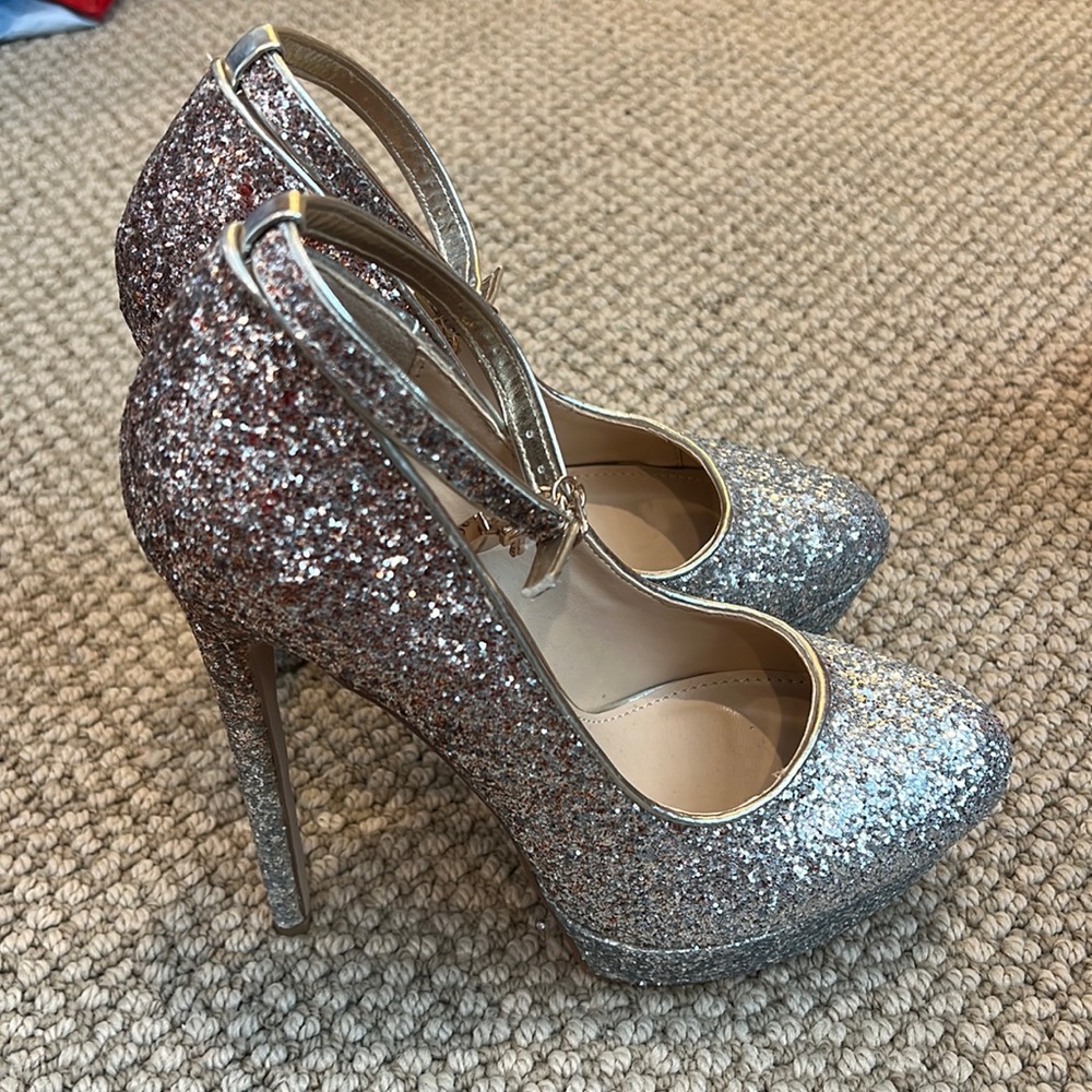 Glitter high heels